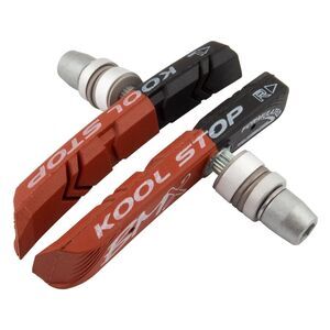 Kool Stop BMX Bike Brake Pads for Threaded Stem V Brake Systems (Salmon / Black)